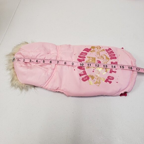 Simply Dog Pink Faux Fur Coat Glamour to the Bone NWOT Size Small - Picture 7 of 10